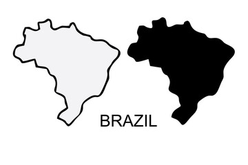 Brazil map on white background vector