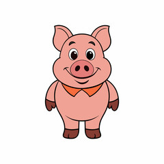 pig, animal, cartoon, pink, farm, piglet, illustration, vector, baby, piggy, cute, pork, mammal, fun, character, comic, drawing, smile, pet, art, isolated, happy, icon, swine, funny