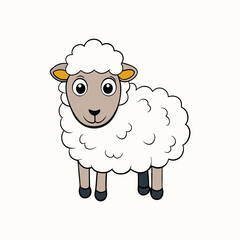 vector illustration of sheep