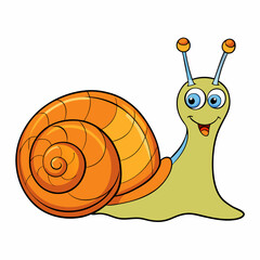 funny snail cartoon