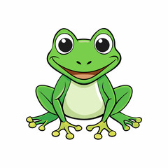 frog on white background