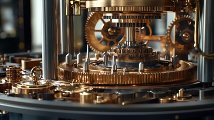 Fototapeta premium Steampunk Gears and Cogs in Mechanical Harmony