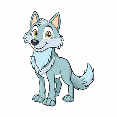 vector illustration of cartoon dog