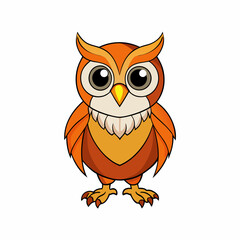 owl on white background