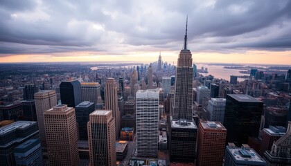 Fototapeta premium City skyline at sunset