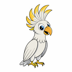 cartoon parrot on white background