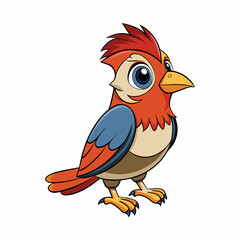 bird on a white background