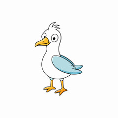cartoon duck isolated on white