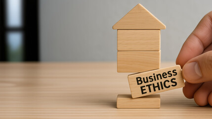 Business Ethics code of conduct fundamental pillar of business success concept of  Business integrity and moral in professional corporate environment 