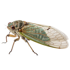 Fototapeta premium Solitary Leafhopper Isolated on a Transparent Background
