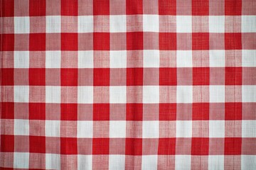Red and White Checkered Fabric Pattern