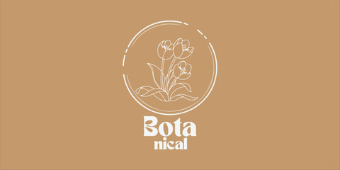 botanical logo design for branding or nature idea	