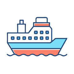 Obraz premium Shipping Vessel Icon Design