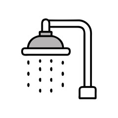 Shower Head with Spray Icon Design