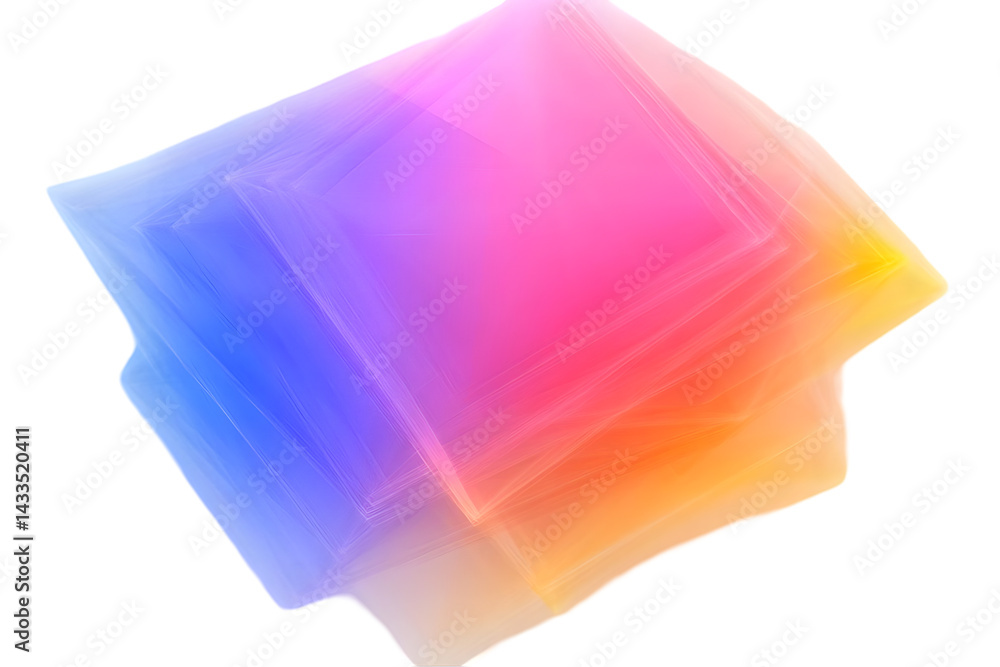 Poster colorful abstract overlay image with geometric squares and transparent background