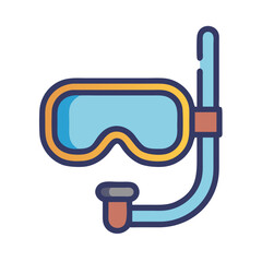 Snorkeling Equipment Gear Icon Design