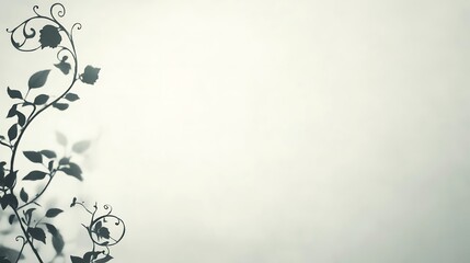 Floral Shadow with Light Background.