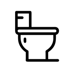 Toilet with Flush Tank Icon Design