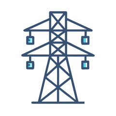 Transmission Power Tower Icon Design