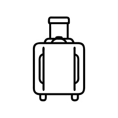 Travel Suitcase with Handle Icon Design
