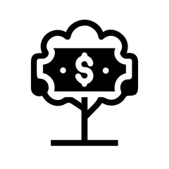 Tree with Dollar Icon Design