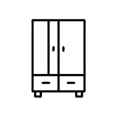 Wardrobe Closet Interior View Icon Design