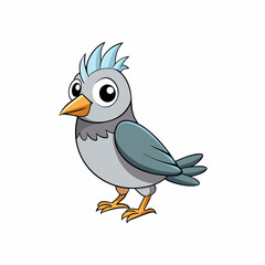 blue bird with a sign