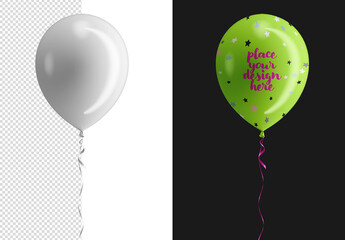 Helium Party Balloon Mockup Isolated