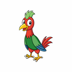 funny parrot cartoon