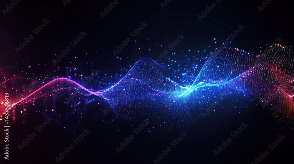Poster abstract digital waveform visualisation