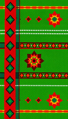 Mexican Textile, low-poly. White tone