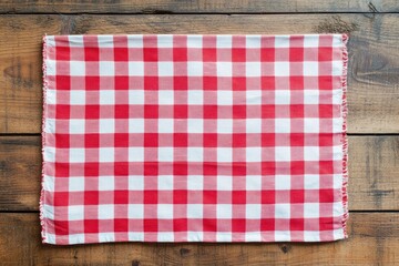 Red and White Gingham Checkered Tablecloth