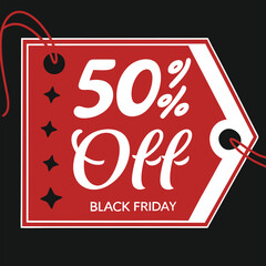 red discount label