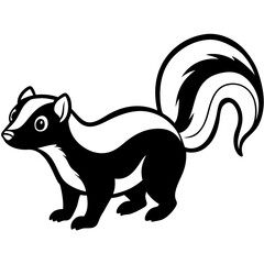 Skunk Outline Illustration