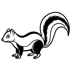 Skunk Outline Illustration