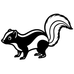 Skunk Outline Illustration