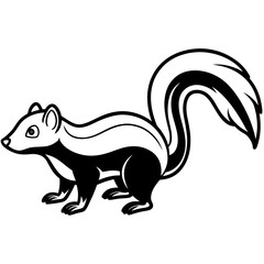 Skunk Outline Illustration