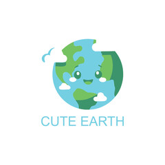 Cute earth logo