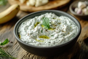 Dried tzatziki. AI generated illustration.