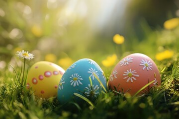 Easter celebration. AI generated illustration.