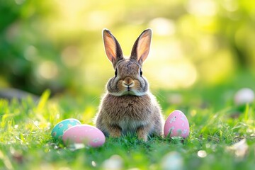 Easter celebration. AI generated illustration.