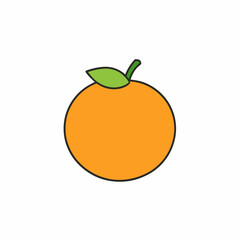 orange with leaf