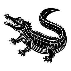 crocodile vector silhouette