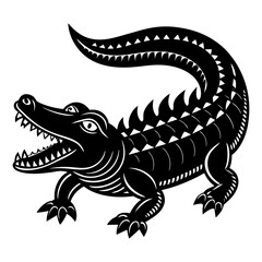 crocodile vector silhouette