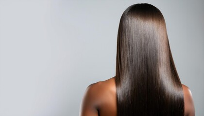 Beautiful model woman with shiny and straight long hair. Keratin straightening. Treatment, care and spa procedures. Beauty girl smooth hairstyle 