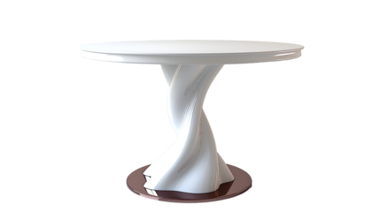 White pedestal round table, modern home decor, elegant minimalist furniture for apartments