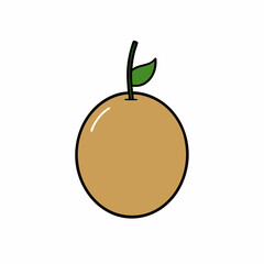 green apple on white background