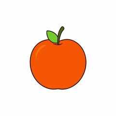 red apple isolated on white