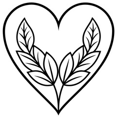 Nature-Inspired Heart Outline