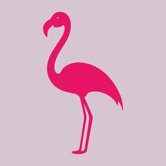 Solid Pink Cupcake, Balloons, Heart, Flamingo & Ribbon Vector Designs for National Pink Day - Minimalist Style, Solid Colors, Flat Vector Illustration